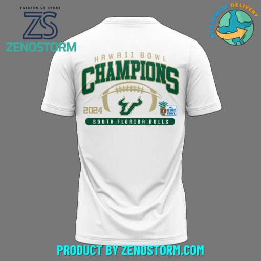 USF Bulls Bowl Hawaii Champion 2024 Shirt White