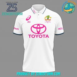 Australia National Cricket Pink Test Personalized Polo Shirt