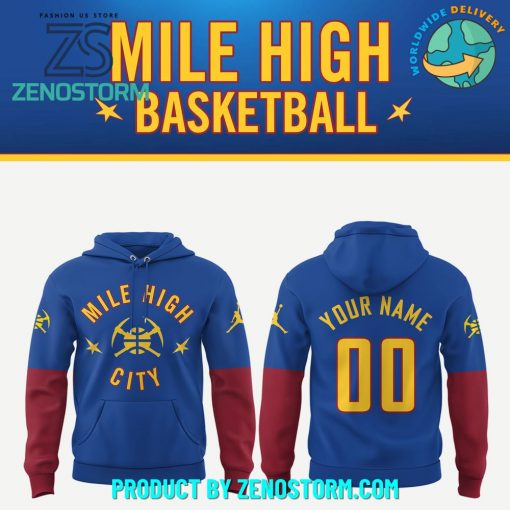 Denver Nuggets Mile High City Custom Name Hoodie Set