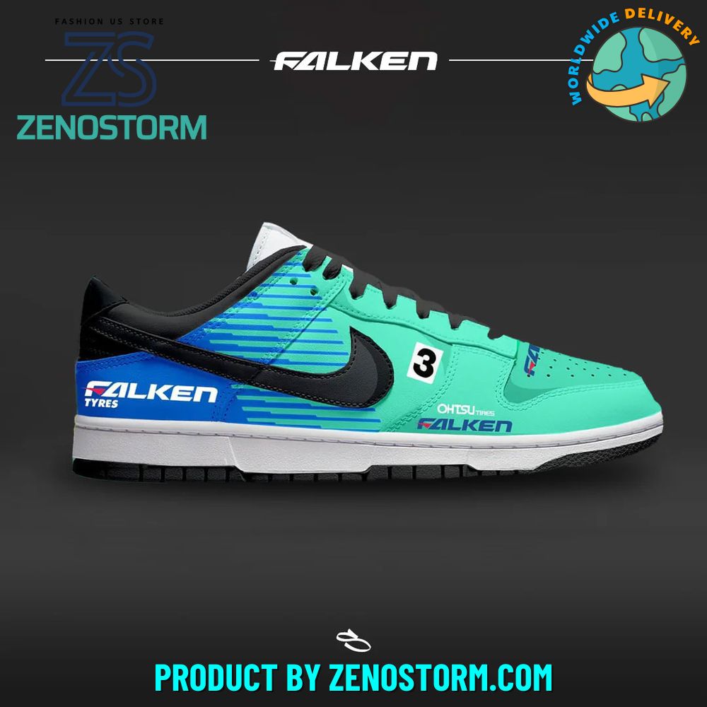 Falken Tyres Nike Dunk Shoes - Famous Livery Falken Tyres Nike Dunk Shoes - Famous Livery