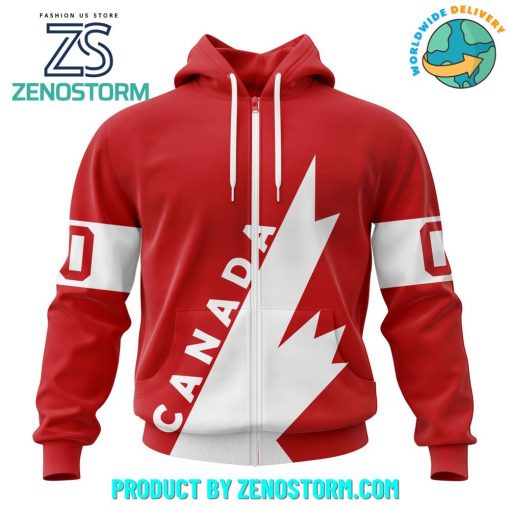 Hockey Canada Personalized Red Retro Concept Kits Hoodie