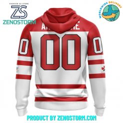 Hockey Canada Personalized White Design Hoodie