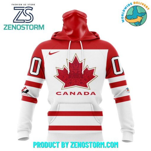 Hockey Canada Personalized White Design Hoodie