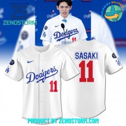 Los Angeles Dodgers Nike Roki Sasaki 11 Baseball Jersey