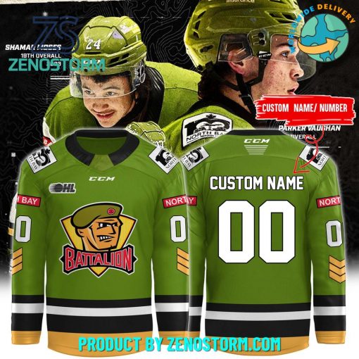 North Bay Battalion OHL 2025 Customized Hockey Jersey