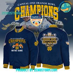 Notre Dame Fighting Irish 2025 Orange Bowl Champions Baseball Jacket