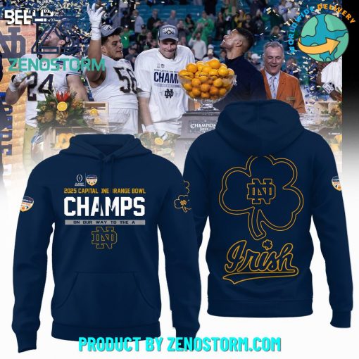 Notre Dame Fighting Irish 2025 Orange Bowl Champions Hoodie