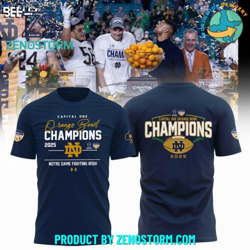 Notre Dame Fighting Irish 2025 Orange Bowl Champions Shirt