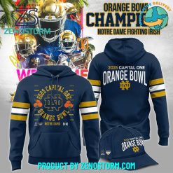 Notre Dame Football 2025 Capital One Orange Bowl Hoodie, Cap