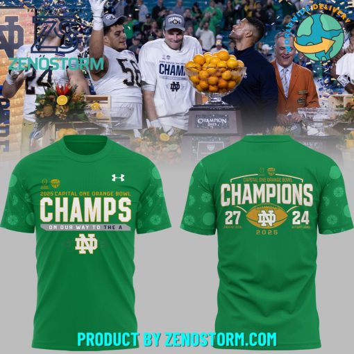 Notre Dame Football NCAA Under Armour range Bowl Champions Shirt