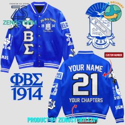 Phi Beta Sigma 2025 Personalized Baseball Jacket