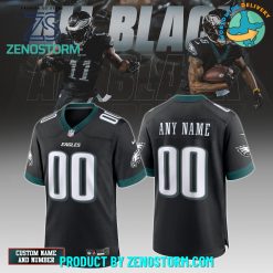 Philadelphia Eagles Carbon Black Fashion Game Football Jersey 2025