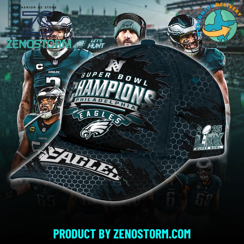 Philadelphia Eagles Super Bowl LIX 2025 Champions Cap Philadelphia Eagles Super Bowl LIX 2025 Champions Cap