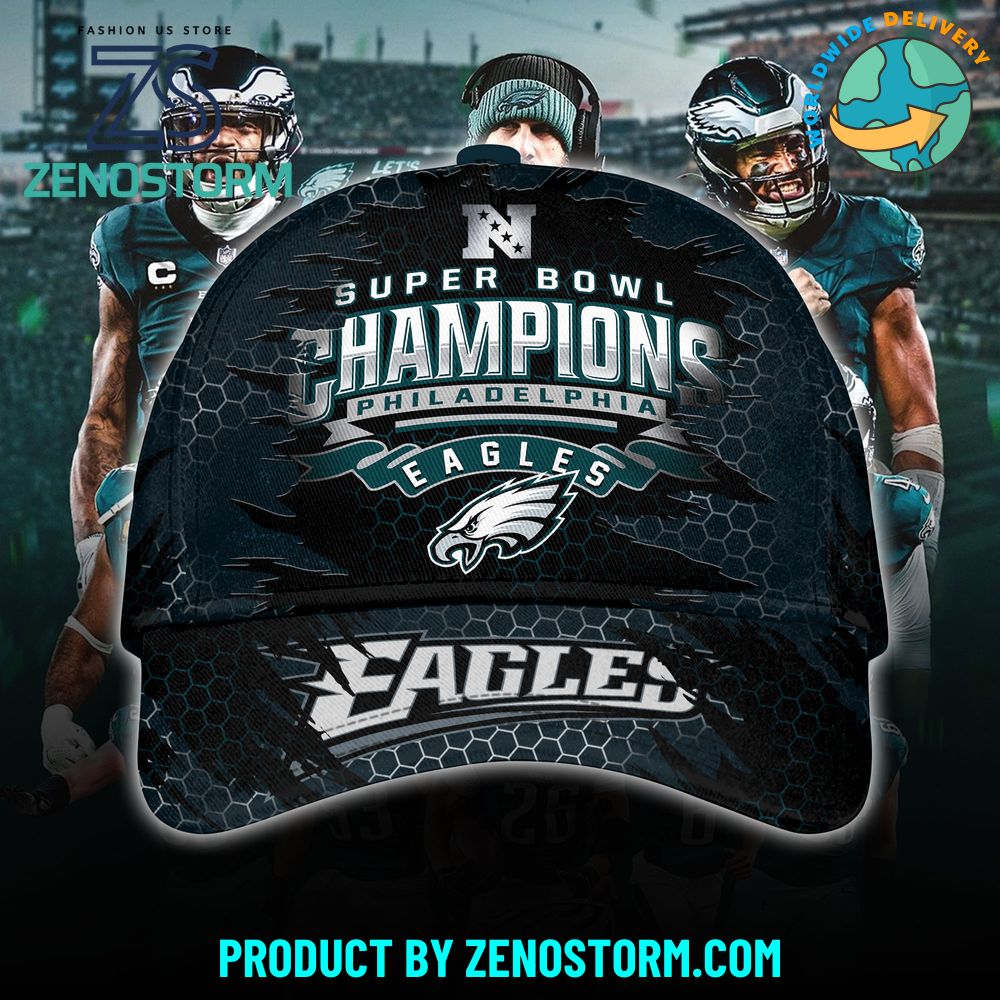 Philadelphia Eagles Super Bowl LIX 2025 Champions Cap Philadelphia Eagles Super Bowl LIX 2025 Champions Cap