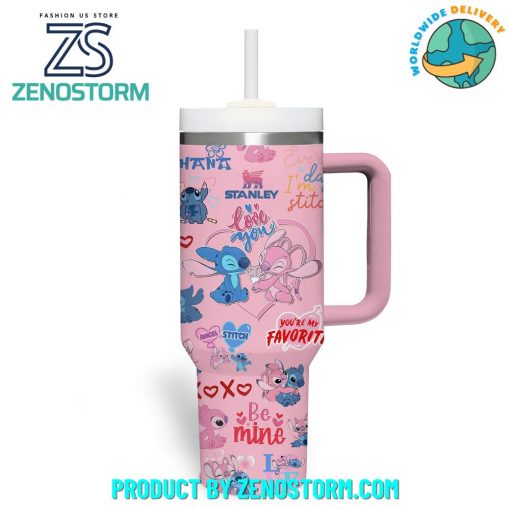 Stitch Valentine 2025 Be Mine 40 oz Stanley Tumbler