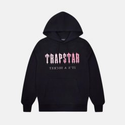 Trapstar Chenille Decoded Hoodie – Black/Pink