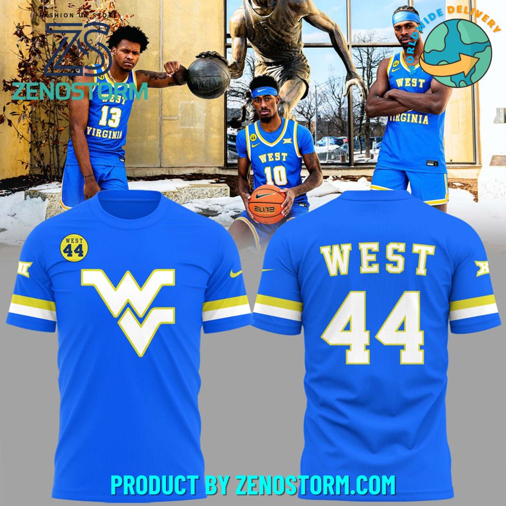 West Virginia Mountaineers Basketball x Jerry West 44 Shirt West Virginia Mountaineers Basketball x Jerry West 44 Shirt