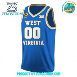 West Virginia Mountaineers x Jerry West 44 Basketball Jersey