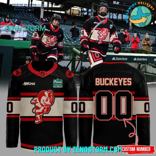 Wrigley Field Ohio State Buckeyes Personalized Hockey Jersey