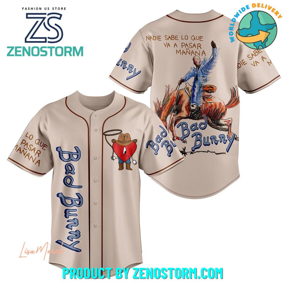 Bad Bunny Nadie Sabe Album Baseball Jersey Bad Bunny Nadie Sabe Album Baseball Jersey