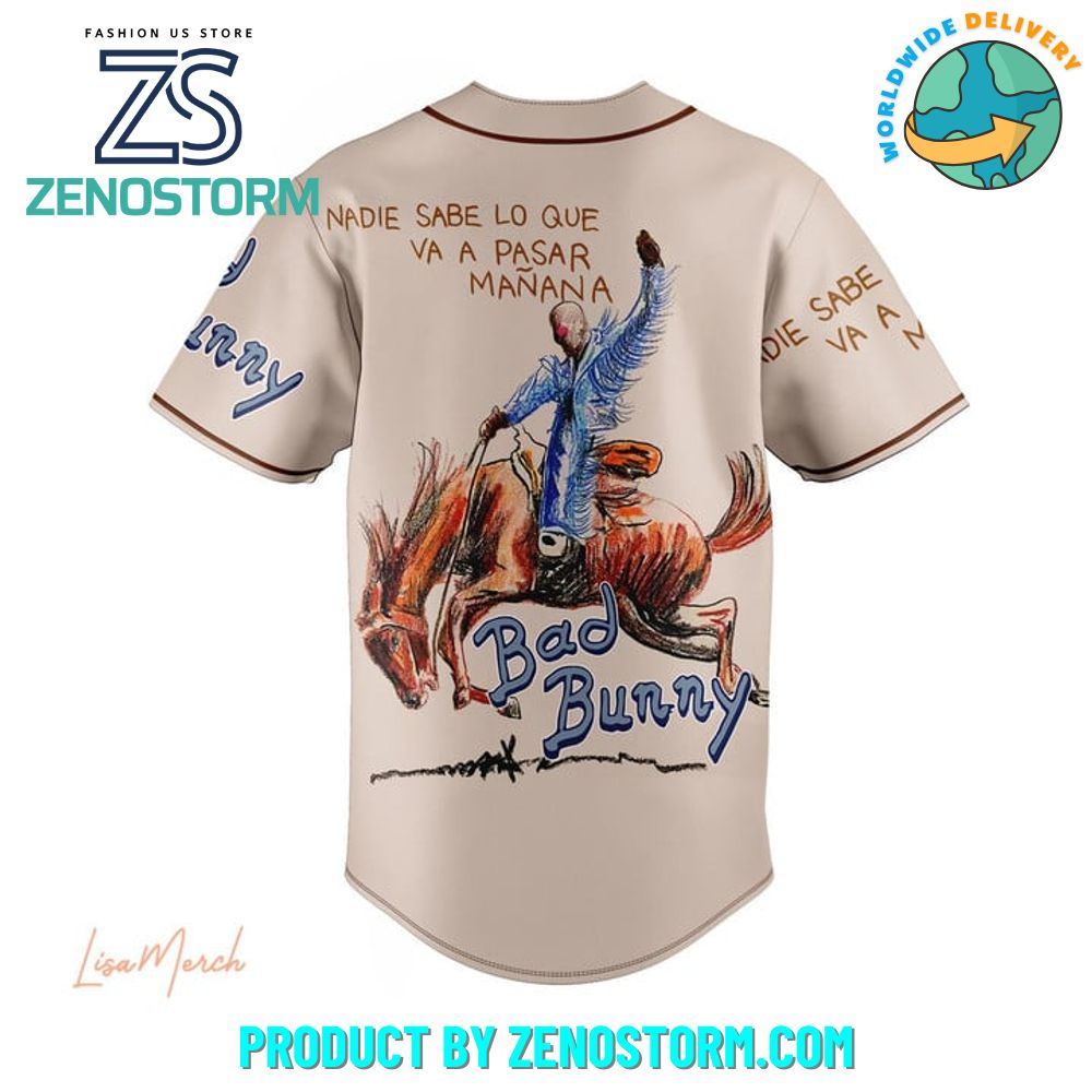 Bad Bunny Nadie Sabe Album Baseball Jersey Bad Bunny Nadie Sabe Album Baseball Jersey
