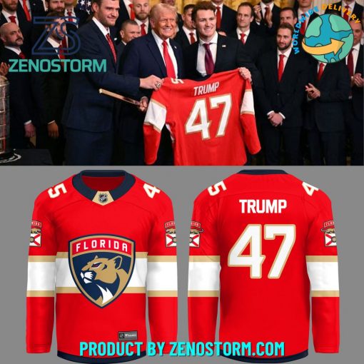 Florida Panthers NHL 2025 “Trump 45-47” Hockey Jersey