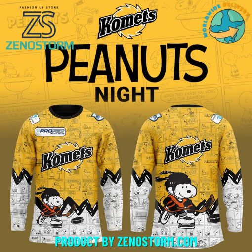 Fort Wayne Komets 75th Anniversary of Peanuts Hockey Jersey