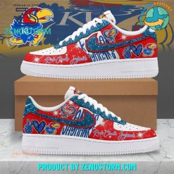 Kansas Jayhawks Rock Chalk Jayhawk Nike Air Force 1