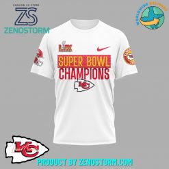 Kansas City Chiefs Football Champions Super Bowl 2025 White Shirt