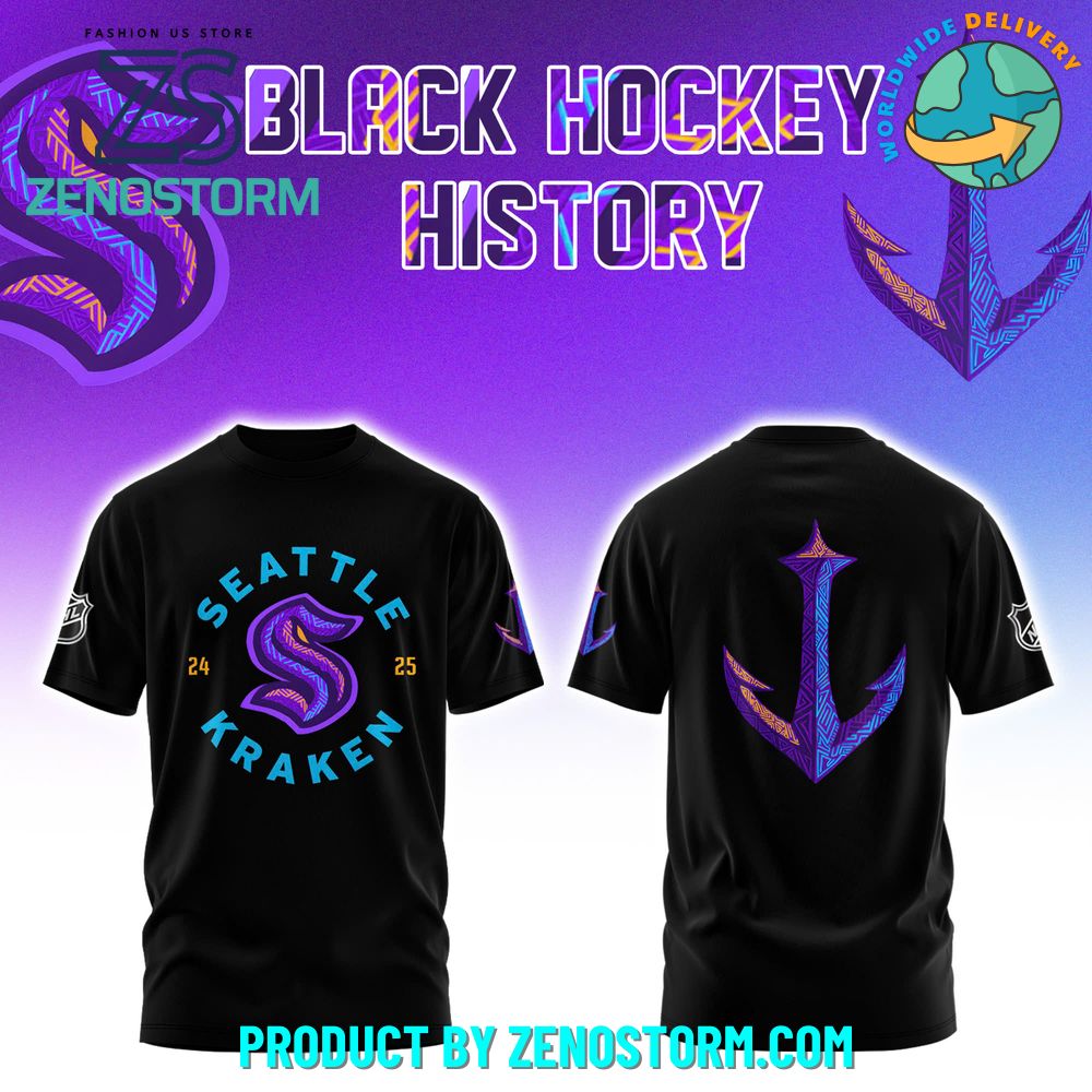 Seattle Kraken Unveil Black History Month Specialty Black Shirt Seattle Kraken Unveil Black History Month Specialty Black Shirt