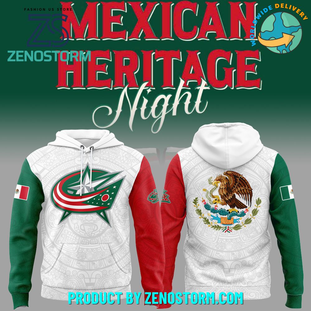 Columbus Blue Jackets x Mexican Heritage Night 2025 Hoodie Set Columbus Blue Jackets x Mexican Heritage Night 2025 Hoodie Set