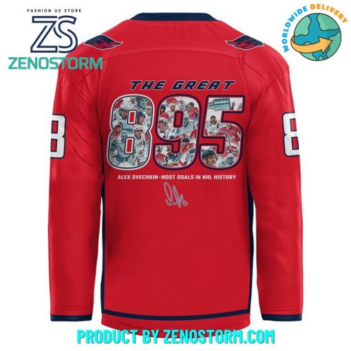 Alexander Ovechkin Washington Capitals All-Time Leading Goal Scorer Jersey