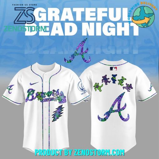 Atlanta Braves MLB x Grateful Dead Night Jersey 2025