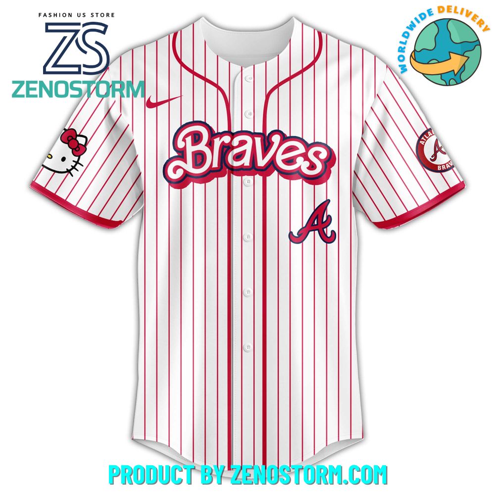 Atlanta Braves MLB x Hello Kitty Night Jersey 2025 Atlanta Braves MLB x Hello Kitty Night Jersey 2025