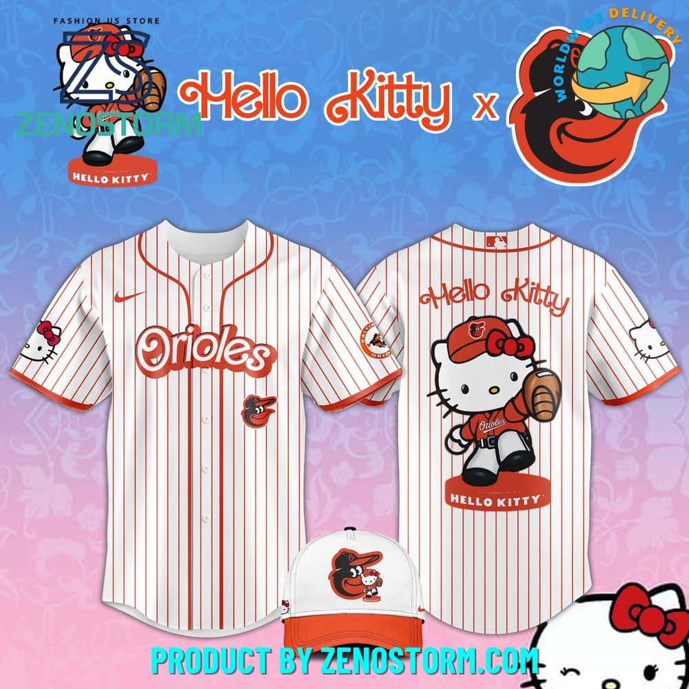 Baltimore Orioles MLB x Hello Kitty Night Jersey 2025 Baltimore Orioles MLB x Hello Kitty Night Jersey 2025