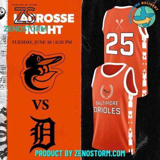 Baltimore Orioles x Lacrosse Night 2025 Basketball Jersey