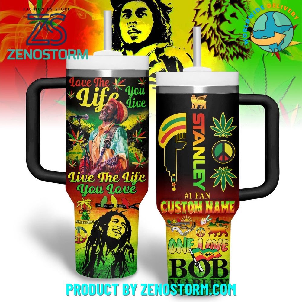 Bob Marley Live The Lift You Love 40oz Stanley Tumbler Bob Marley Live The Lift You Love 40oz Stanley Tumbler