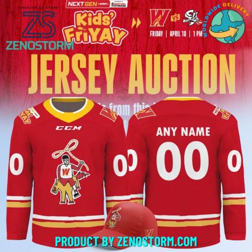 Calgary Wranglers x Kid’s Friday 2025 Limited Hockey Jersey