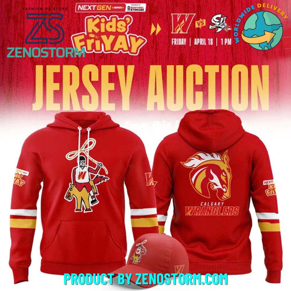 Calgary Wranglers x Kid's Friday 2025 Limited Hoodie, Cap Calgary Wranglers x Kid's Friday 2025 Limited Hoodie, Cap