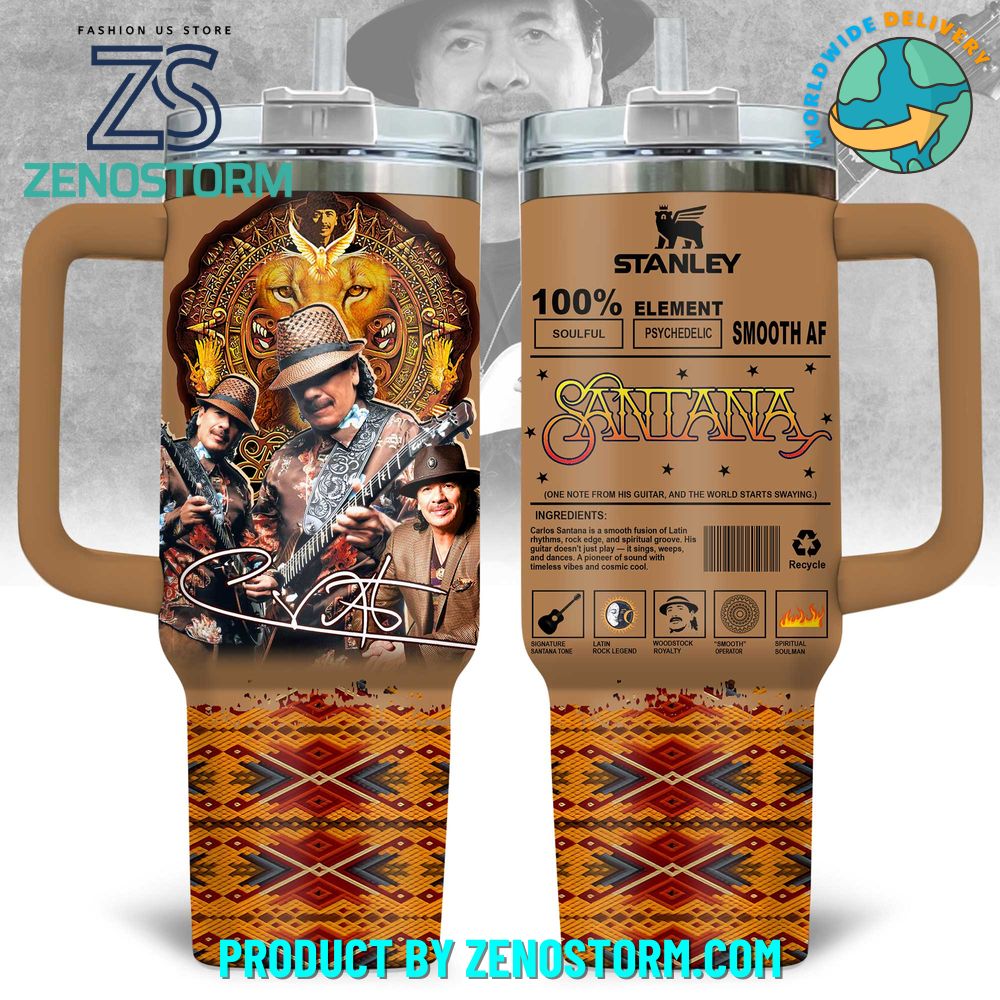 Carlos Santana Latin Rock Legend 2025 Stanley Tumbler Carlos Santana Latin Rock Legend 2025 Stanley Tumbler