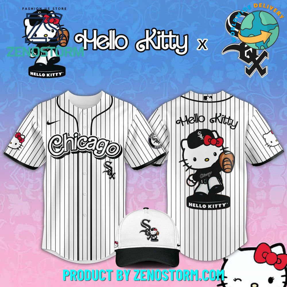 Chicago White Sox MLB x Hello Kitty Night Jersey 2025 Chicago White Sox MLB x Hello Kitty Night Jersey 2025