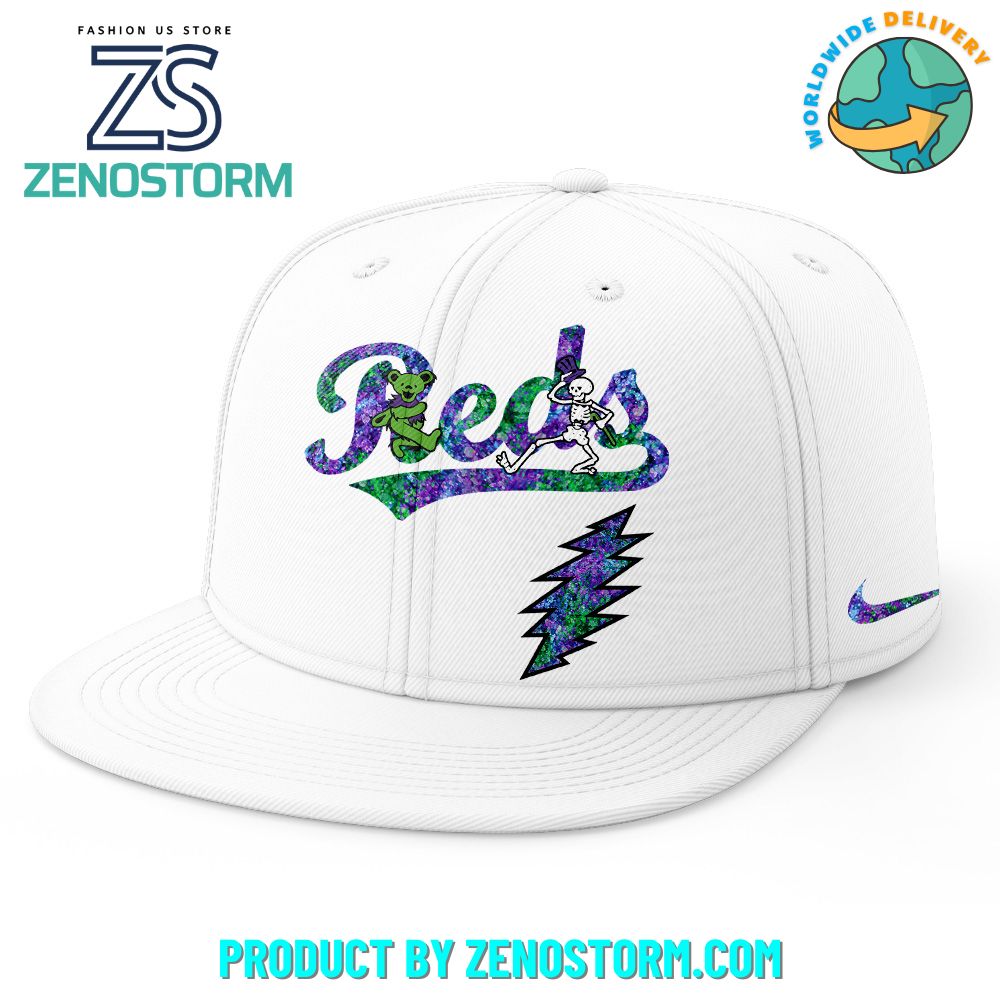 Cincinnati Reds MLB x Grateful Dead Night Snapback 2025 Cincinnati Reds MLB x Grateful Dead Night Snapback 2025
