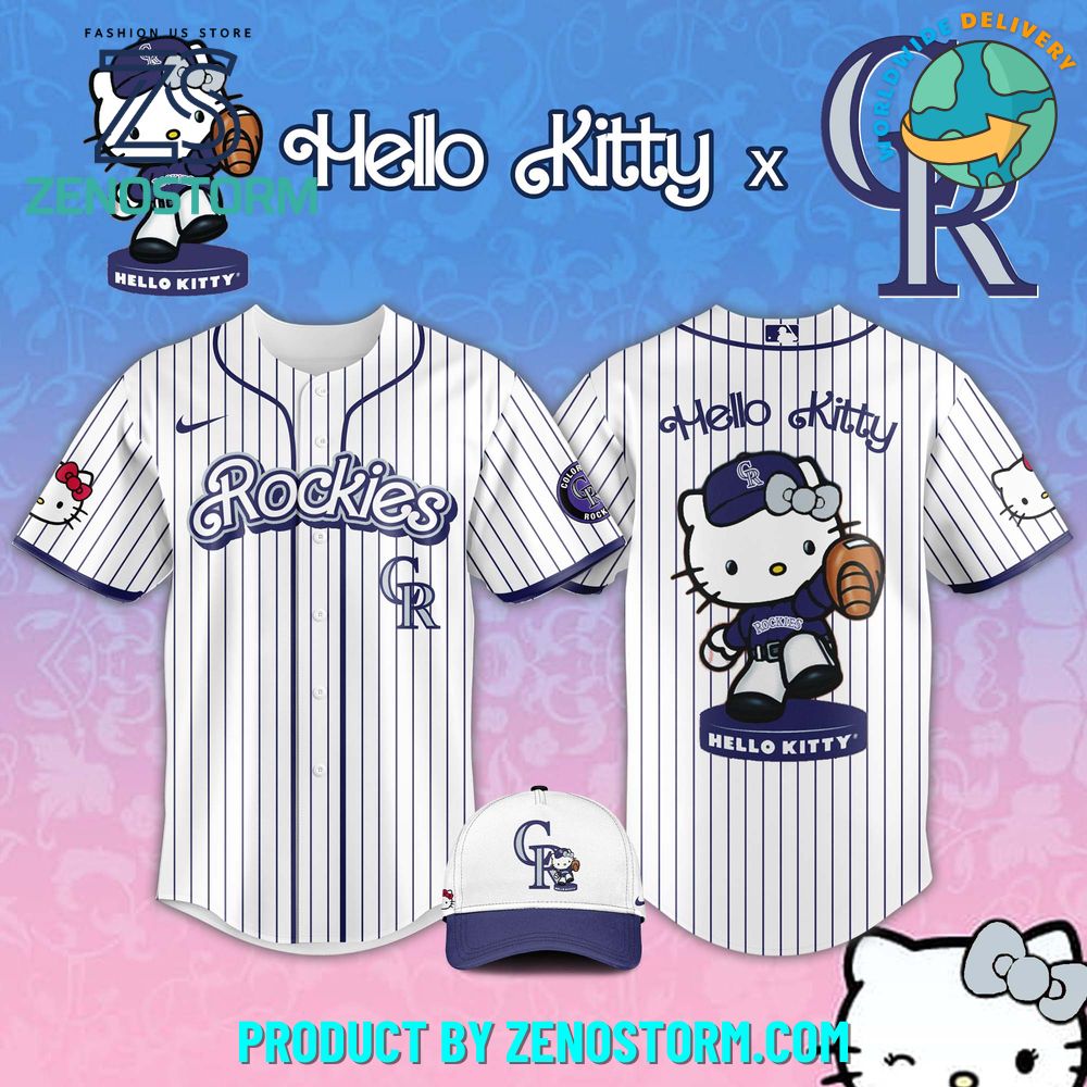 Colorado Rockies MLB x Hello Kitty Night Jersey 2025 Colorado Rockies MLB x Hello Kitty Night Jersey 2025