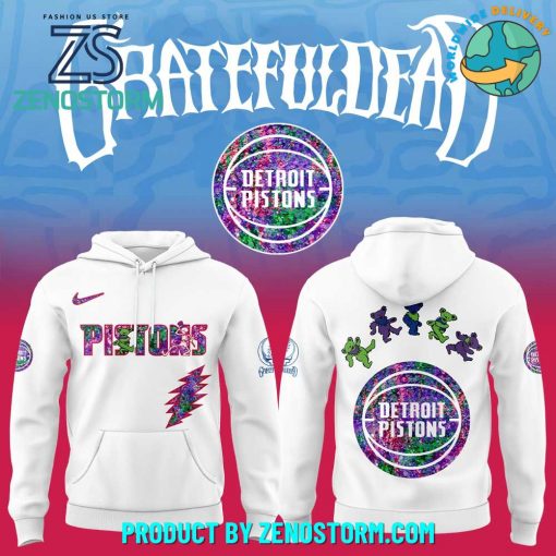 Detroit Pistons NBA x Grateful Dead Night 2025 Hoodie Set