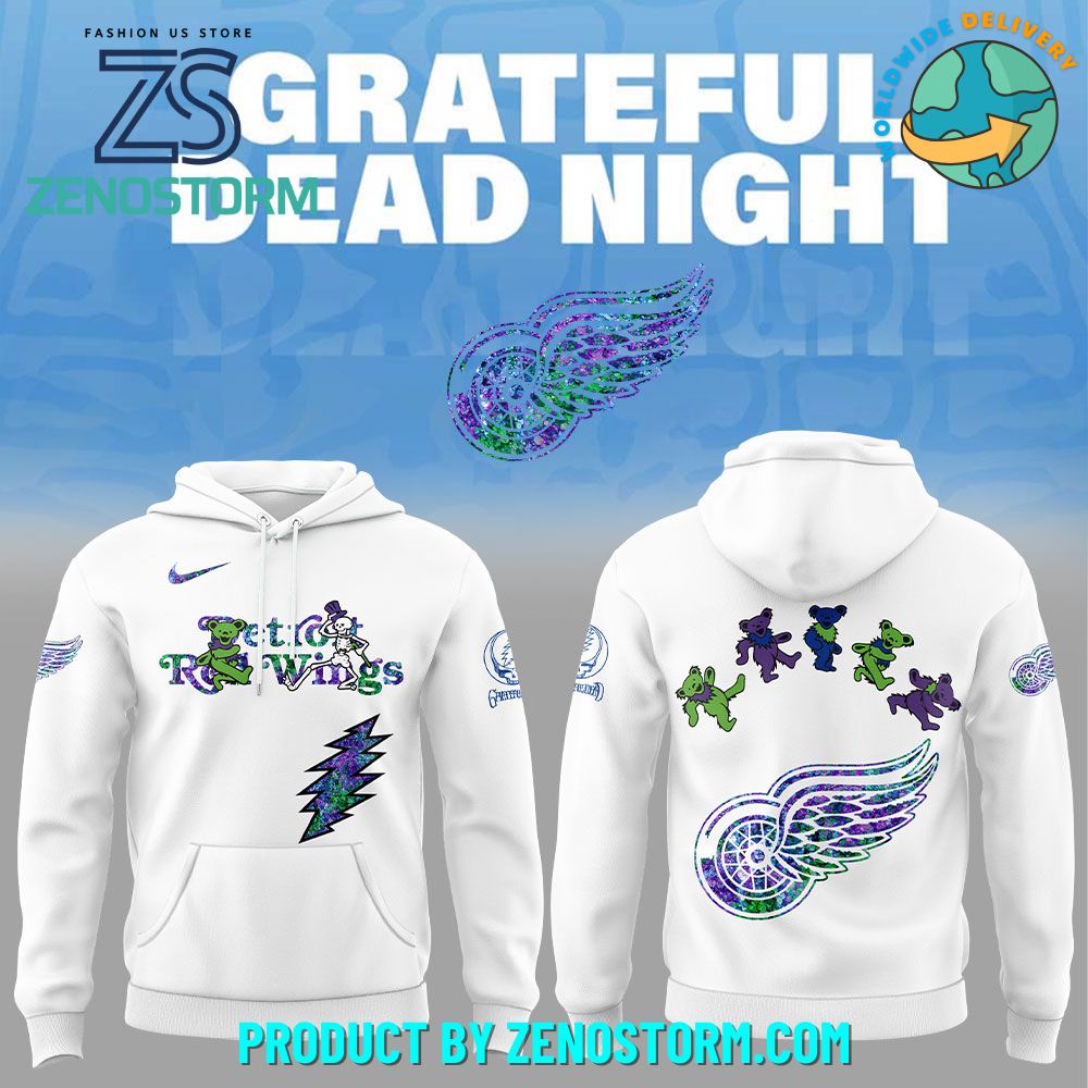 Detroit Red Wings NHL x Grateful Dead Night 2025 Hoodie Set Detroit Red Wings NHL x Grateful Dead Night 2025 Hoodie Set