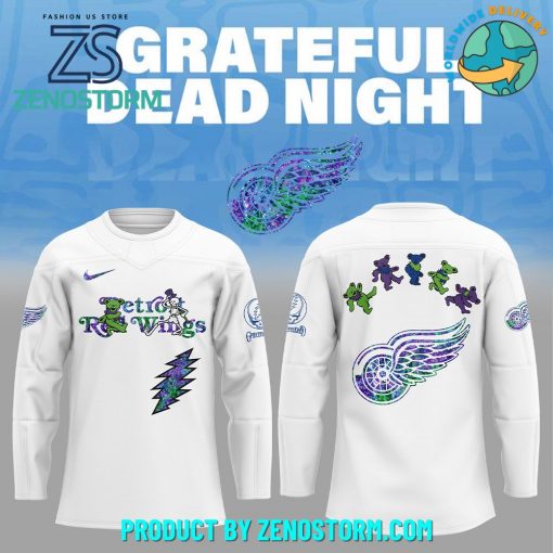 Detroit Red Wings NHL x Grateful Dead Night 2025 Jersey
