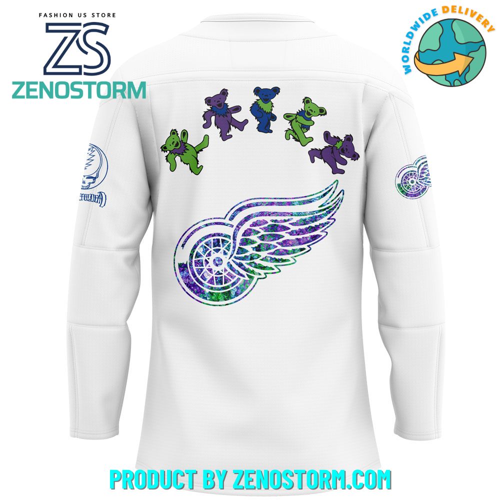 Detroit Red Wings NHL x Grateful Dead Night 2025 Jersey Detroit Red Wings NHL x Grateful Dead Night 2025 Jersey
