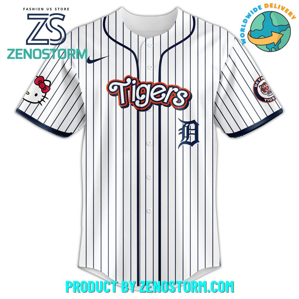 Detroit Tigers MLB x Hello Kitty Night Jersey 2025 Detroit Tigers MLB x Hello Kitty Night Jersey 2025