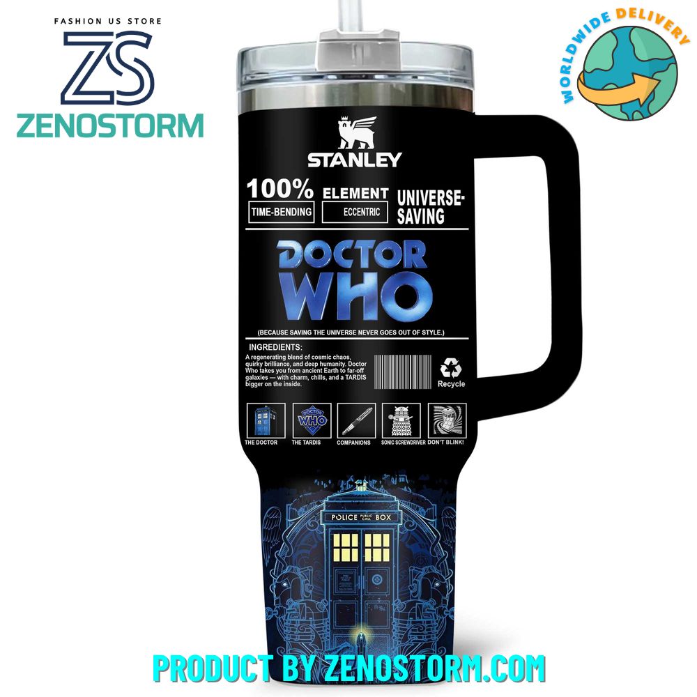 Doctor Who TV Series Universe-Saving 40oz Stanley Tumbler Doctor Who TV Series Universe-Saving 40oz Stanley Tumbler