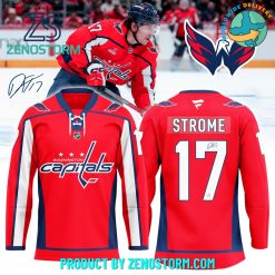 Dylan Strome Autographed Washington Capitals Hockey Jersey
